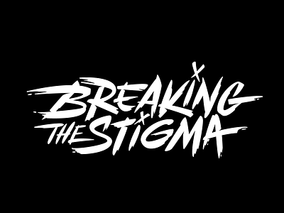 Breaking the Stigma calligraphy lettering logo logotype typography vector
