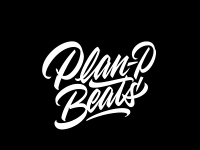 Plan-P Beats calligraphy lettering logo logotype typography vector