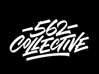 562 Collective calligraphy lettering logo logotype typography vector