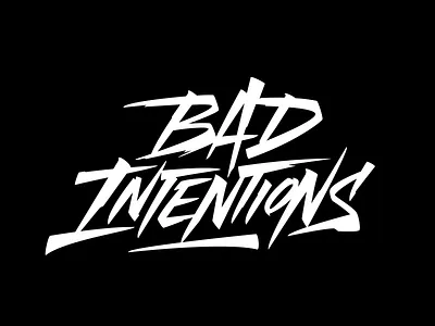 Bad Intentions calligraphy lettering logo logotype typography vector