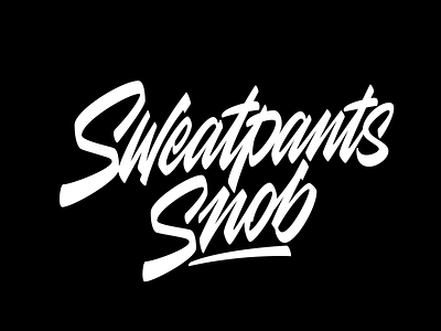 Sweatpants Snob calligraphy font lettering logo typography