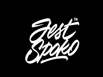 Jest Spoko calligraphy font lettering logo logotype typography