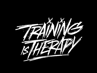 Training is Therapy calligraphy font lettering logo logotype typography