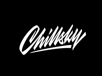 Chillsky calligraphy font lettering logo logotype typography