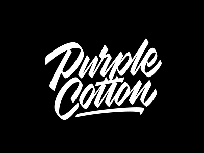 Purple Cotton calligraphy font lettering logo logotype typography