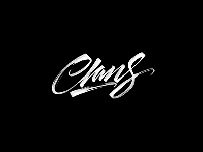 Clans brush calligraphy lettering logo logotype