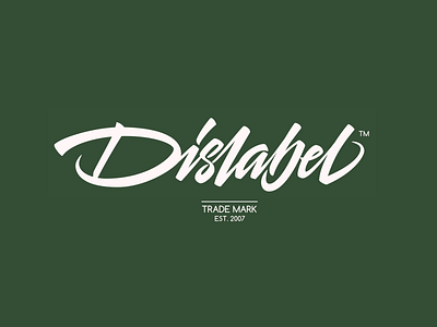 Dislabel #2 brand brush calligraphy clothing lettering logo logotype