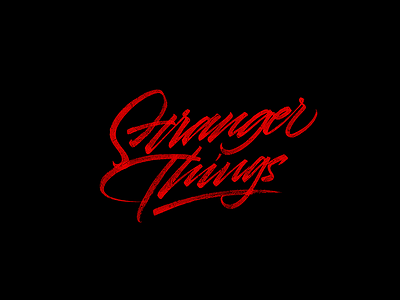 Stranger Things calligraphy lettering logo logotype typography