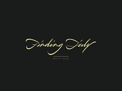 Finding July brush calligraphy clothing handstyle lettering logo logotype typography vector