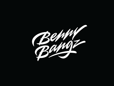 Benny Bangz brush calligraphy lettering letters logo logotype typography vector