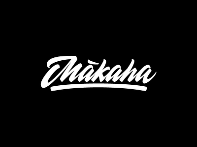 Mākaha brand brush calligraphy clothing lettering letters logo logotype typography vector