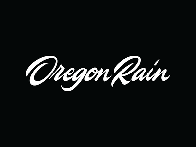 Oregon Rain brush calligraphy clothing lettering letters logo logotype typography vector