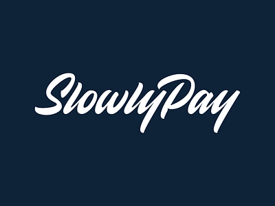 SlowlyPay calligraphy lettering letters logo logotype typography vector