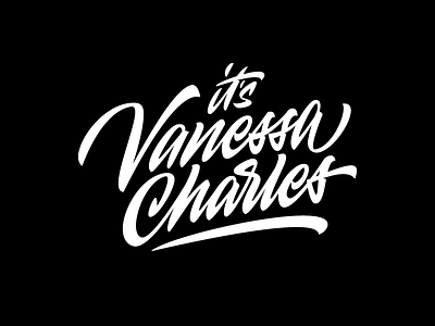 Vanessa Charles brush brushpen calligraphy lettering letters logo logotype typography vector