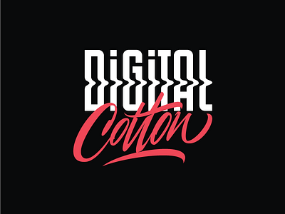 Digital Cotton brand brushpen calligraphy lettering letters logo logotype typography vector