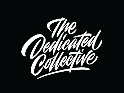 The Dedicated Collective apparel brand brush calligraphy clothing lettering letters logo logotype typography vector