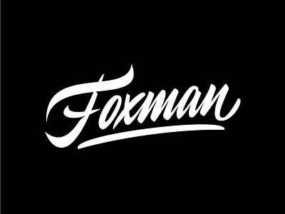 Foxman brush brushpen calligraphy lettering letters logo logotype typography vector