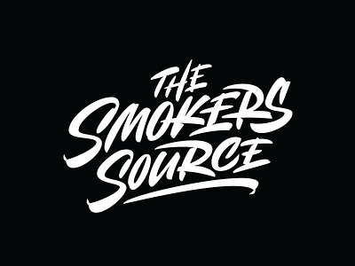 Smokers Source brush brushpen calligraphy lettering letters logo logotype typography vector