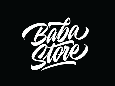 Baba Store brush brushpen calligraphy lettering letters logo logotype typography vector