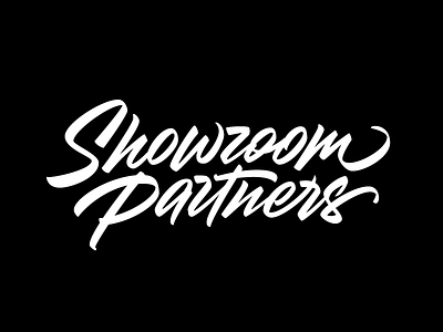 Showroom Partners brush brushpen calligraphy lettering letters logo logotype typography vector