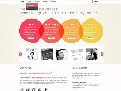 Website Landing Page, CSS3 animated circles