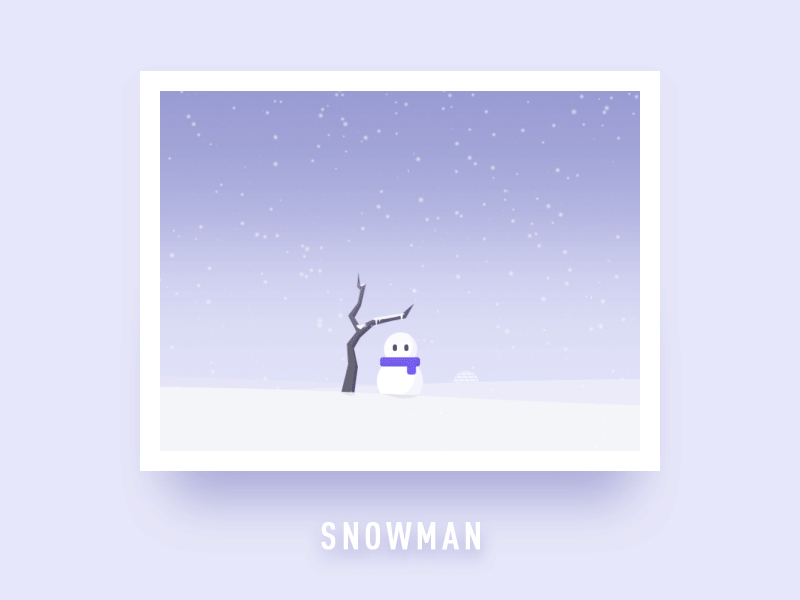 Snowman animation illustration