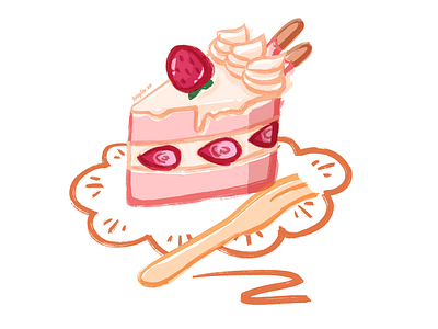 Hello Dribbblers! + Strawberry Cake