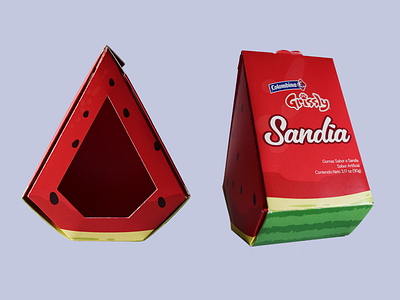 Sandía Grissly design packaging vector