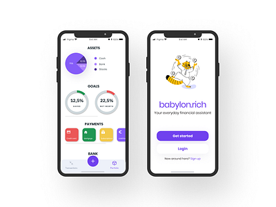 Babylon.Rich financial app mobile mobile app mobile app design planner ui ux