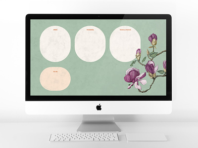 Purple botanical wallpaper desktop for iMac computer