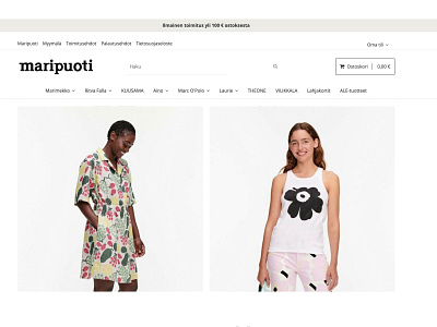 Maripuoti web-page adobe xd branding e commerce graphic design shop web