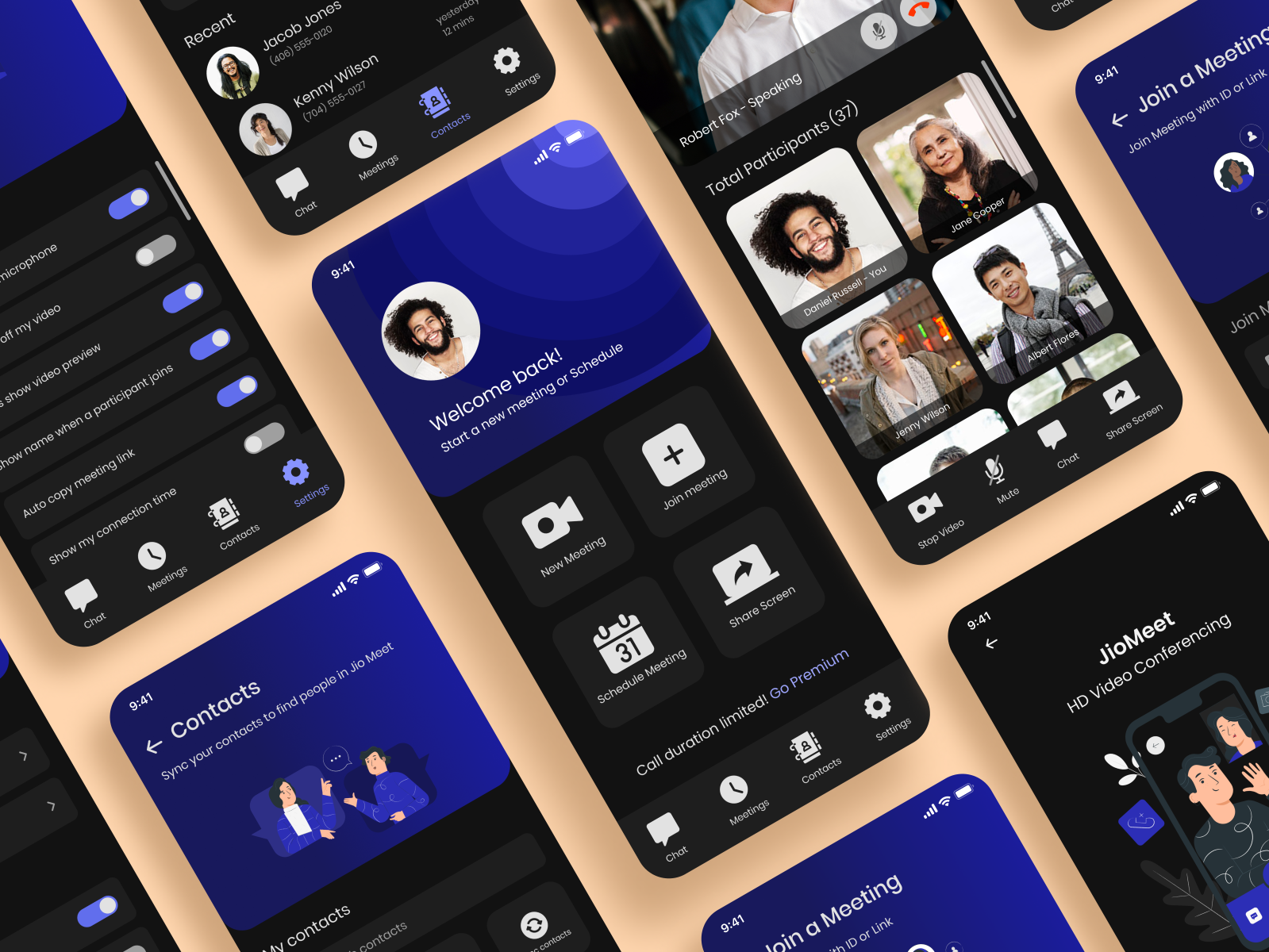 Jiomeet Ui Redesign Concept Dark Mode By Amal Joy On Dribbble