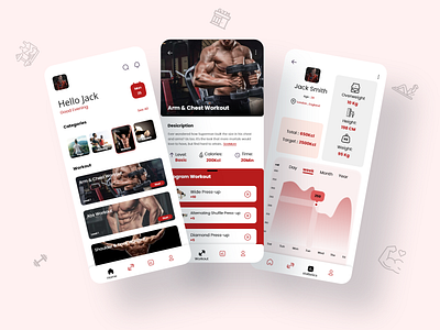 Home Workout 1 app design fitness fitness app gym gym app ui ui design uidesign uiux workout workout app workouts