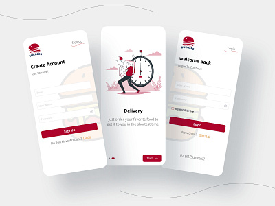 order food online app - 2 app application design food food and drink food app food delivery illustraion illustrations illustrator ui ui design uidesign uiux