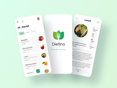 Diet app app application design diet diet app food health health app healthy minimal typogaphy ui ui design uidesign