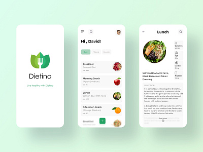 Diet app - 2 app app design application design application ui design diet diet app health healthy minimal typography ui ui design uidesign