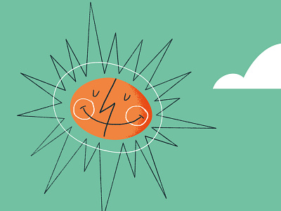 sunny week everyone! brushes cloud illustration illustrator sun vintage