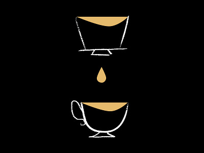 "My passion" coffee filter icon illustration pictogram