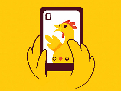 Chicken hero image chicken illustration learning tablet