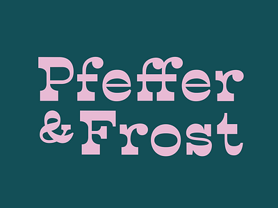 Pfeffer & Frost christmas germany gingerbread lettering logo serif stressed contrast typography vintage