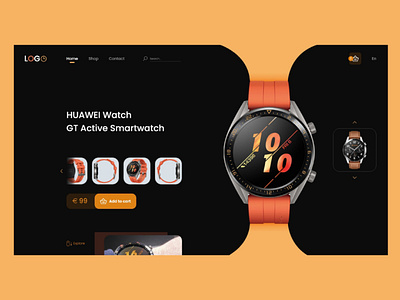 Smart Watch Web site design smartwatch ui uidesign website website design