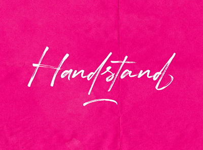 Handstand cursive handwriting headline ink logo magazine oldstyle organic poster rough