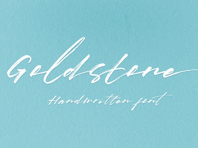 Goldstone cursive handwriting headline ink logo magazine oldstyle organic poster rough