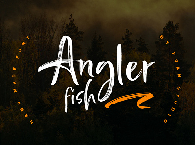 Angler fish cursive handwriting headline ink logo magazine oldstyle organic poster rough