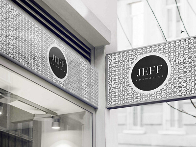 Facade Storefront - JEFF Cosmetica branding clean logo minimal storefront