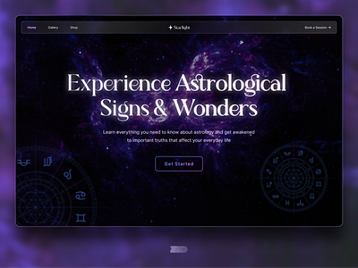 Astrology Website Landing Page Concept astrology design landing page web web design web designer website website design