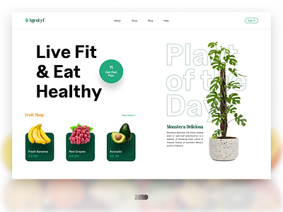AgroLyf Website Landing Page Concept agro design green health web web design web designer webdesign