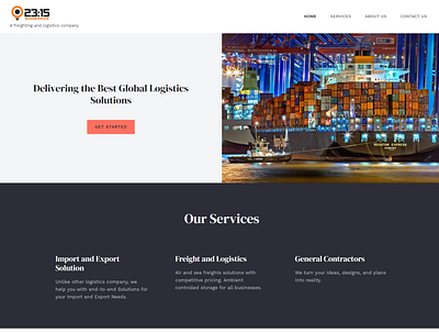 23:15 Business Hub - A freight and logistics company website branding design logo ui ux