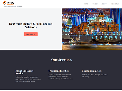 23:15 Business Hub - A freight and logistics company website