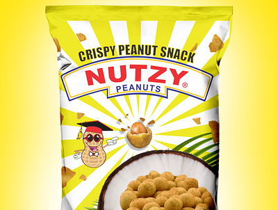Product packaging design - Nutzy brand branding design illustration logo socialmedia typography